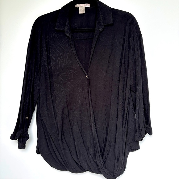 Forever 21 gorgeous wrap blouse palm print - Picture 1 of 7